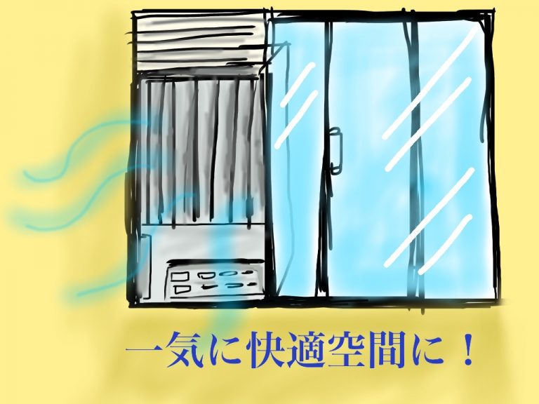 親切にしてもらったり、足りない物など貰った若き時代の窓に取り付けるエアコン！ 動物イラストレーター＆絵本作家 さささとこ